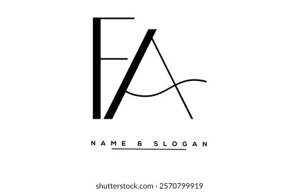 FA, AF Abstract Letters Logo Monogram