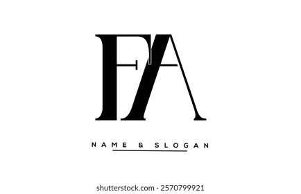 FA, AF Abstract Letters Logo Monogram