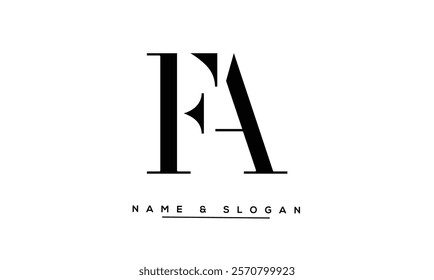 FA, AF Abstract Letters Logo Monogram