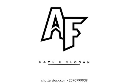 FA, AF Abstract Letters Logo Monogram