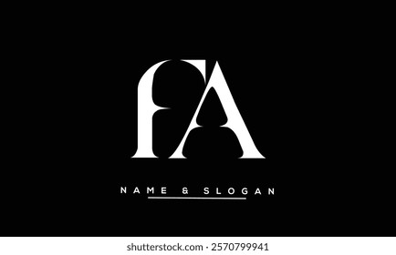 FA, AF Abstract Letters Logo Monogram