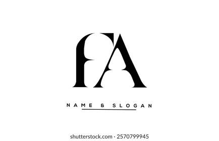 FA, AF Abstract Letters Logo Monogram