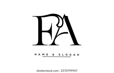 FA, AF Abstract Letters Logo Monogram