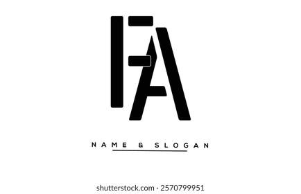 FA, AF Abstract Letters Logo Monogram