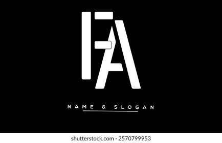 FA, AF Abstract Letters Logo Monogram