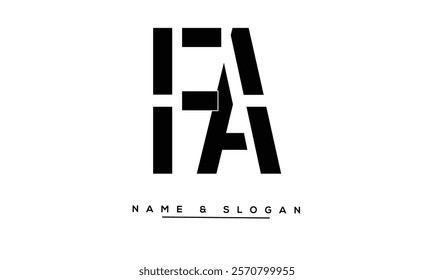 FA, AF Abstract Letters Logo Monogram