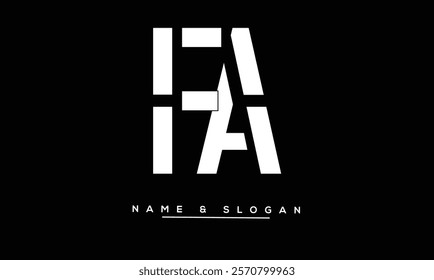 FA, AF Abstract Letters Logo Monogram