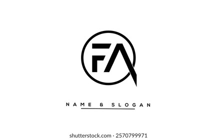 FA, AF Abstract Letters Logo Monogram