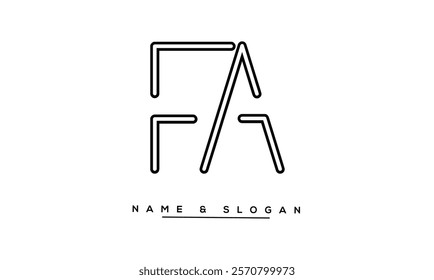 FA, AF Abstract Letters Logo Monogram