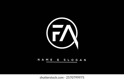 FA, AF Abstract Letters Logo Monogram