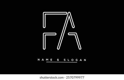 FA, AF Abstract Letters Logo Monogram