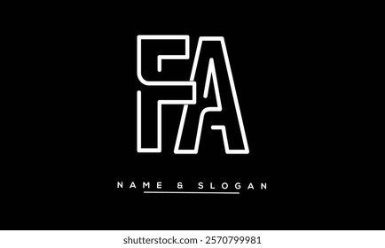 FA, AF Abstract Letters Logo Monogram