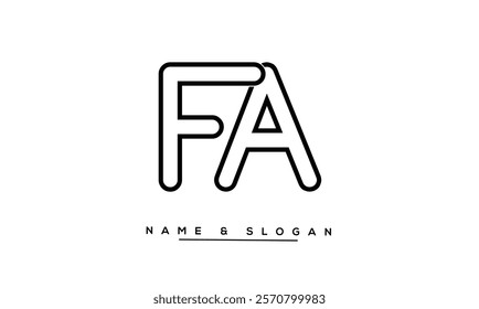 FA, AF Abstract Letters Logo Monogram