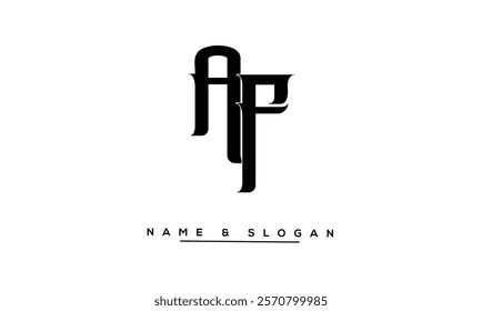 FA, AF Abstract Letters Logo Monogram