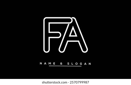 FA, AF Abstract Letters Logo Monogram