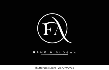 FA, AF Abstract Letters Logo Monogram