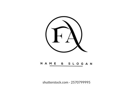 FA, AF Abstract Letters Logo Monogram