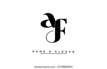 FA, AF Abstract Letters Logo Monogram