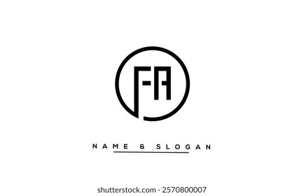 FA, AF Abstract Letters Logo Monogram