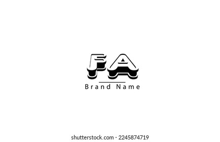 FA AF F A abstract vector logo monogram template