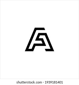 concepto de diseño del logotipo de letras FA o AF.