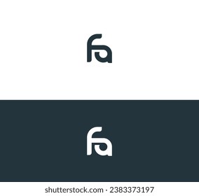 FA, AF-Buchstaben Logo-Design-Elemente. Modernes abstraktes Logo für digitale Buchstaben.