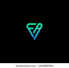 FA, AF letter modern branding logo