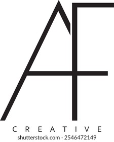 Diseño de logotipo moderno de letra FA o AF