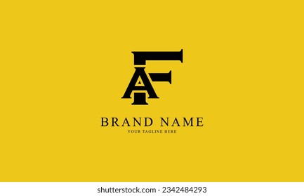Diseño del logotipo de marca minimalista creativo profesional de color negro con fondo amarillo 