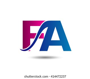 FA company group linked letter logo

