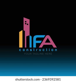 FA Construction Building Logo Design