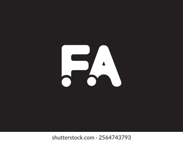 FA creative latter logo design and initial logo
