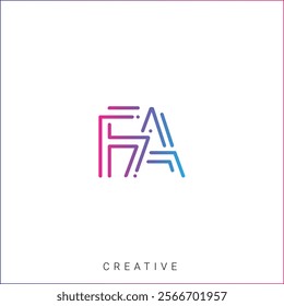 FA Creative Latter Logo Design Branding Logo Design. Creative Logo. Template. Vector illustration. Modern Design. Monogram Design. Brand Identity. Company Logo.