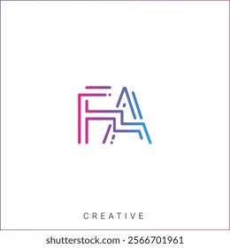 FA Creative Latter Logo Design Branding Logo Design. Creative Logo. Template. Vector illustration. Modern Design. Monogram Design. Brand Identity. Company Logo.