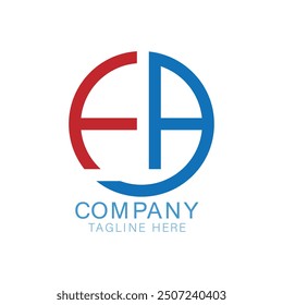 Símbolo de logotipo simple de estilo colorido del logotipo creativo de FA 