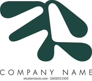 FA creative modern abstract letter logo vector design. Usable for your company or business and brand identity.