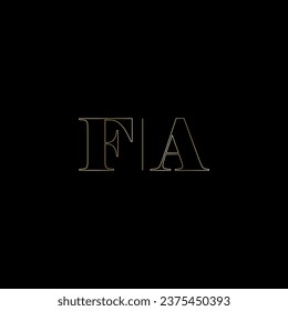 Plantilla de diseño de logotipo para letras modernas creativas de FA