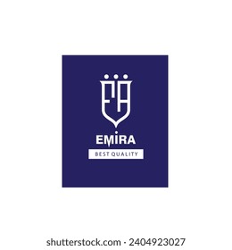 FA, EA logo template, company initials, abstract design, vector line pattern