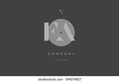 fa f a  grey modern stylish alphabet dot dots eps company letter logo design vector icon template 