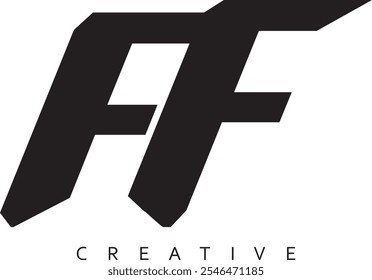 FA or FF letter modern logo design