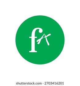 Logotipo de un icono con la exhibición verde abstracta