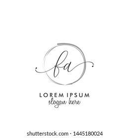 FA Initial beauty monogram logo vector