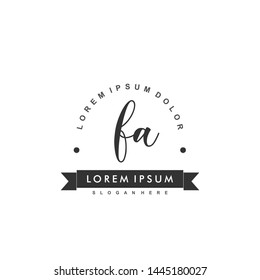 FA Initial beauty monogram logo vector