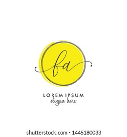 FA Initial beauty monogram logo vector