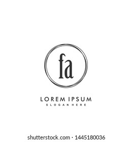 FA Initial beauty monogram logo vector