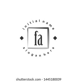 FA Initial beauty monogram logo vector
