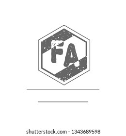 FA  Initial Handwriting logo template vector
