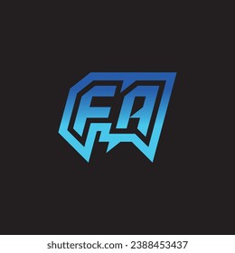 Soporte de diseño inicial de logotipo de inspiración FA e ideas de clan de juegos