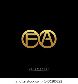 FA initial letter linked circle capital monogram logo modern template