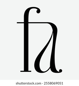 fa Initial Letter Logo Symbol